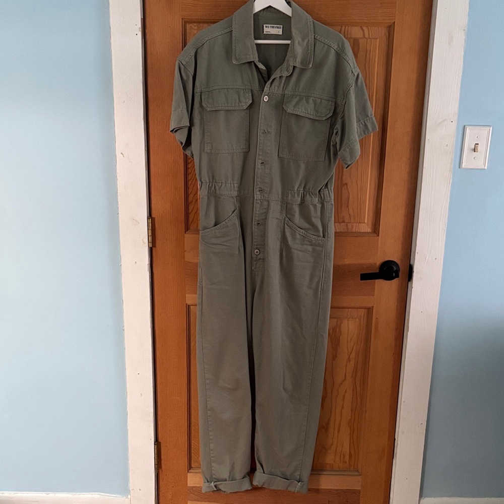 EUC Free People Sage Green Jumpsuit